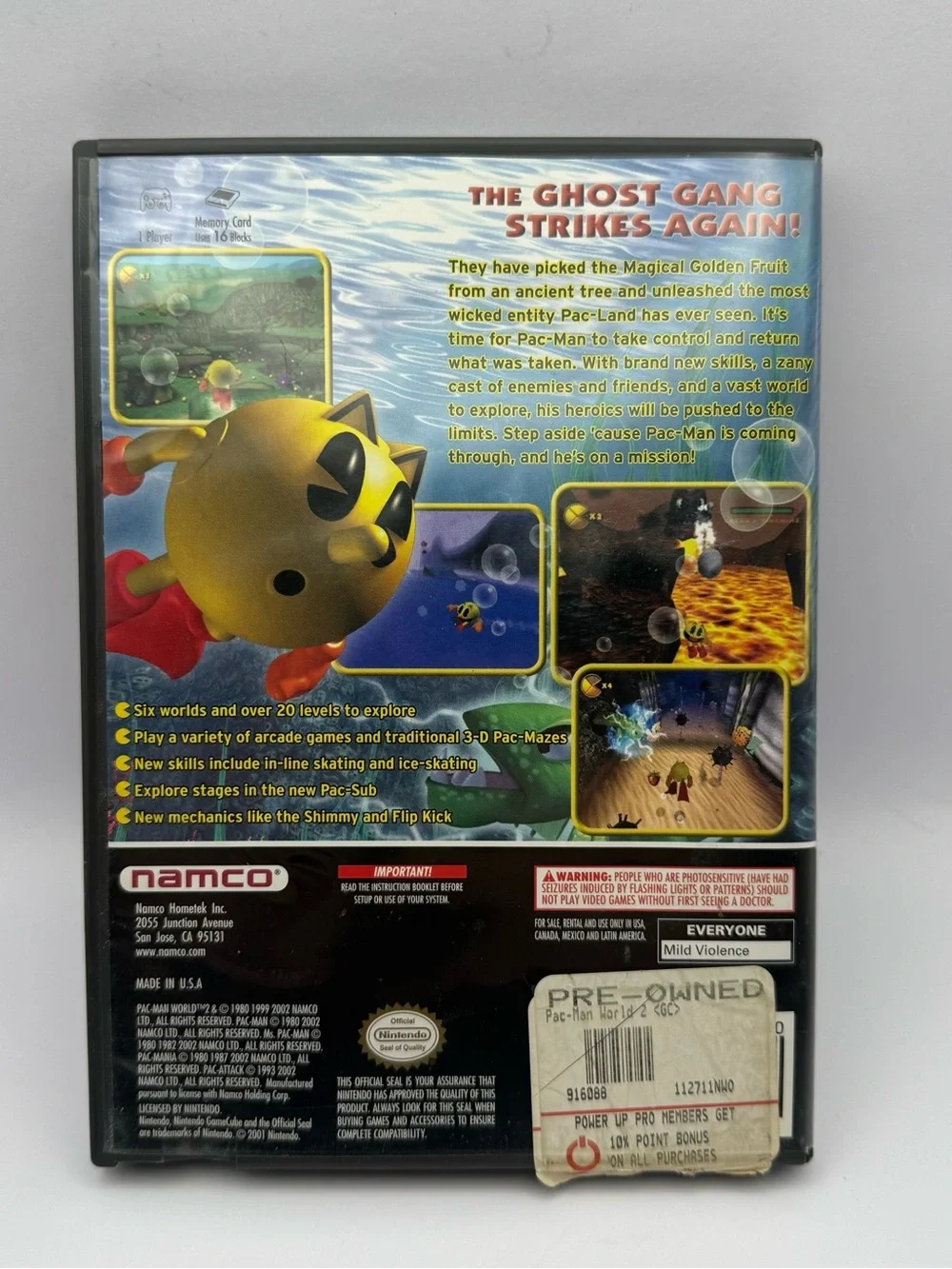 Pac-Man World 2 (Nintendo GameCube) VERY GOOD CONDITION - CIB W/ MANUAL